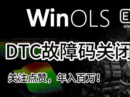 一个使用WinOLS 关闭发动机DTC故障码的最原始最简单直接入门的方法。#故障码关闭 #winols #ecu特调 #电喷后处理 #软件分享 #汽修