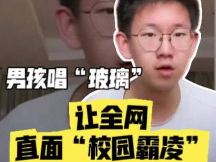 16岁男孩创作歌曲“玻璃”,让全网直面“校园霸凌”! #口播视频 #社会热点事件 #身边新鲜事 #张博文 #玻璃