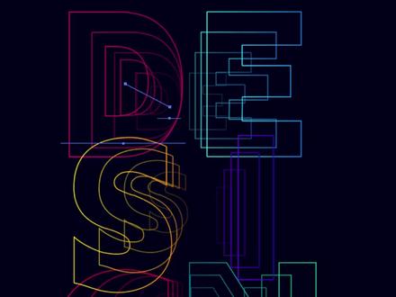 ai制作炫酷线条字,简单又好看!#ai教程 #平面设计 #设计教程 #视觉效果 #设计 @DOU+小助手