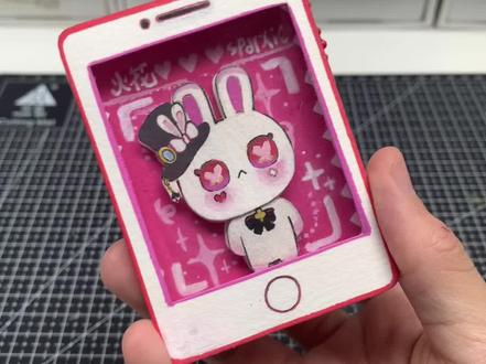 自制可互动小手机 #自制周边#自推#手工教程#可活动纸片人