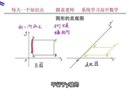 图形的直观图 #高中数学 #高考数学 #斜二测画法 #直观图 #高中数学同步课程 #每天一个知识点 #空间几何体 #立体几何 #知识前沿派对 #面积