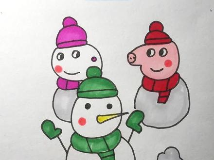 小猪佩奇简笔画 #简笔画 #启蒙早教 #儿童动画 #内容启发搜索 #画画