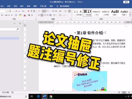 【论文抽屉 - 题注编号修正】#毕业论文 当 Word 文档的题注编号不能正确显示时,就看看这个视频吧!