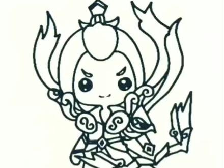 王者荣耀人物简笔画后羿#王者荣耀 #简笔画