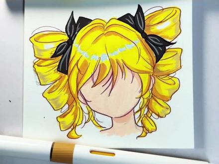 有没有什么双马尾的角色啊。#画头发 #绘画