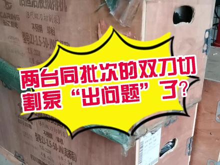 收到两台同批次的#双刀切割泵,难道出质量问题了?