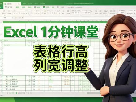 办公软件从0学起:表格行高列宽的调整 #真实生活分享计划#excel操作技巧 #办公软件教程入门 #excel零基础入门教程 #文员零基础入门教程