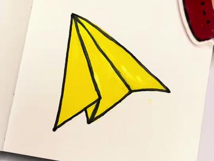 一不小心就学会了画纸飞机,真是太不小心了!#简笔画 #一学就会系列 #一起学画画 #表情包