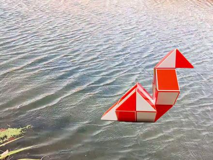 魔尺二十四段:水鸭折法 #百变魔尺 #魔方教程 #益智玩具 #益智游戏 #亲子互动