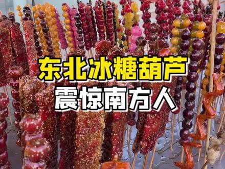 #东北 万物皆可#冰糖葫芦 ?震惊南方人一万年!#沉浸式体验哈尔滨雪地美食 #治愈系入冬 #南北差异