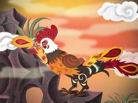 这只鸡为了成为十二生肖,竟然在尾巴插上羽毛假扮凤凰 #怀旧动画
