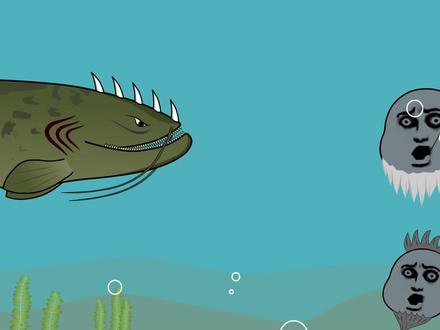 300斤大鲶鱼出现! #原创动画 #钓鱼动画