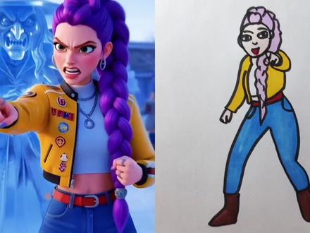 最后鲁米的冰雕最炫酷#简笔画#二次元#动漫#动画#画画