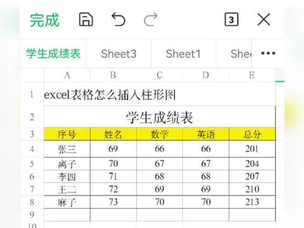 #wps #excel #创作灵感 #word 手机办公,excel表格中怎么插入柱形图@DOU+小助手