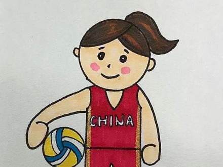 瓶盖和H画ZG女排!为女排加油!评论区有详解#简笔画 #一学就会系列 #中国女排 #文具安利 @DOU+小助手 @抖音小助手