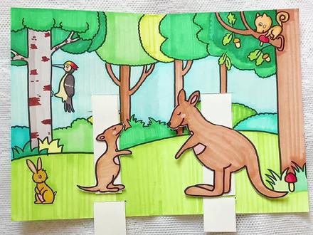 #袋鼠立体书 教程(一)~#手工制作绘本 #自制绘本 #手工立体书 #立体书教程