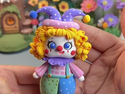 可爱小丑妹妹教程来啦 彩色也太适合小丑了吧,一起动手来做可可爱爱的小丑妹妹吧!#萌到爆炸💥 #超轻粘土 #粘土教程 #小丑 #粘土手工