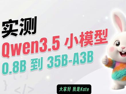Qwen3.5 小模型实测:0.8B 到 35B-A3B 这期视频我实测了 Qwen3.5 中小模型在本地端的真实表现:
你会看到:
- 不同量化下的显存占用与推理速度差异
- 浏览器端 WebGPU 运行 0.8B 的体验
- 视觉识别/OCR 实测表现
- 9B 与 35B-A3B 在任务稳定性与效果上的差异
- LM Studio 关闭 thinking 的实操方法
- 在 OpenCode / Cline 中做工具调用与编码测试的结果
如果你也在找一套“能在本地跑、质量又够用”的模型组合,这期会很有参考价值。
时间戳
00:00 Qwen3.5 中小模型简介
00:50 格式与部署
02:21 显存与速度实测
03:40 视觉/OCR能力对比
05:33 本地实战案例
11:00 工具调用与编码测试
#Qwen35 #本地大模型 #Ollama #LMStudio #千问