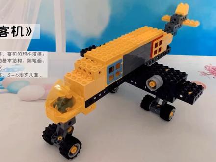 “客机”积木搭建 #萌知计划 #益智玩具#乐高大颗粒 @抖音青少年