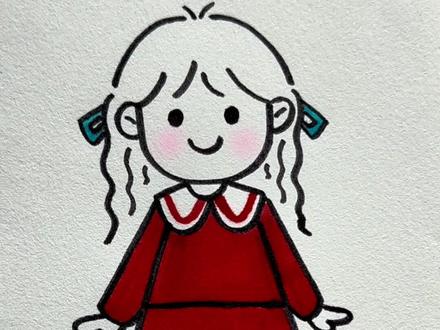字母U和H画小女孩~#简笔画 #画画 #一起学画画