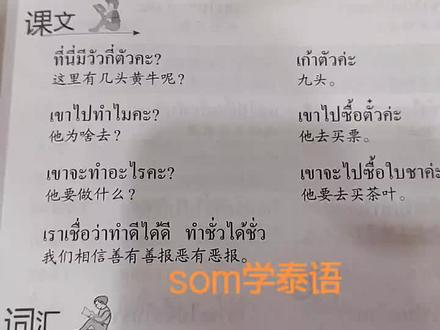 基础泰语1(课本)som学泰语#som学泰语