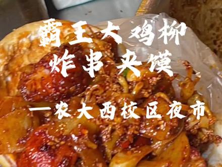 保定农大西校区夜市好吃的太多了#夜市 #夜市里的烟火气 #霸王大鸡柳 #炸串 #农大西校区