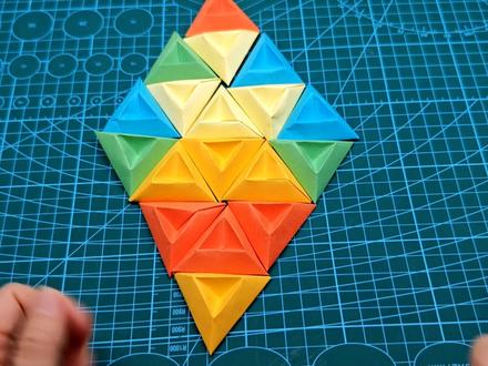 凹陷三角形 你能拼出多少图案#折纸教程