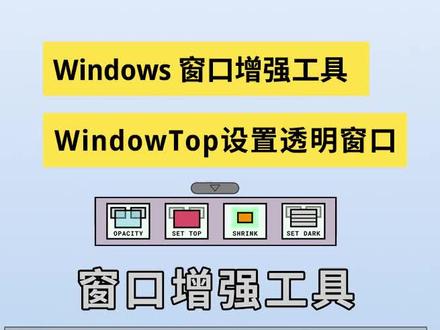 #windows 窗口增强工具,一键设置透明窗口#置顶 #电脑小技巧