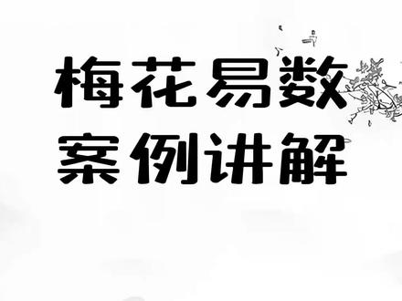 梅花易数案例讲解(三) #梅花易数 #卦象解析 #国学科普 #易学课堂 #国学传统文化知识解读