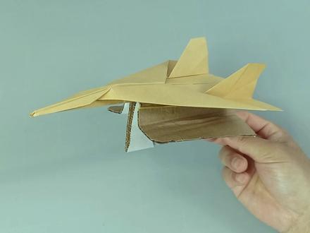 做一个超级简单的纸飞机发射器,太好玩了 #折纸 #折纸玩具 #折纸教程 #手工玩具 #折纸飞机 #纸飞机