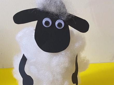 用完的纸巾筒不要扔,做一只可爱的小绵羊,还可以当笔筒哦#幼儿园手工 #变废为宝的快乐 #地球守护者联盟 #手工