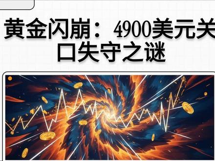 黄金跌破4900美元关口,为何闪崩? 2026年3月18日,全球贵金属市场遭遇了一场堪称“结构性断裂”的剧烈抛售。现货黄金价格在纽约时段及随后的电子交易盘中出现大幅跳水,不仅迅速击穿了5000美元的心理防线,更是一举跌破了4900美元的关键技术支撑位。#黄金 #美元 #石油 #投资 #新青年馆
