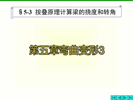 第五章弯曲变形3+5-3叠加原理计算梁的挠度和转角.mp4
#学习