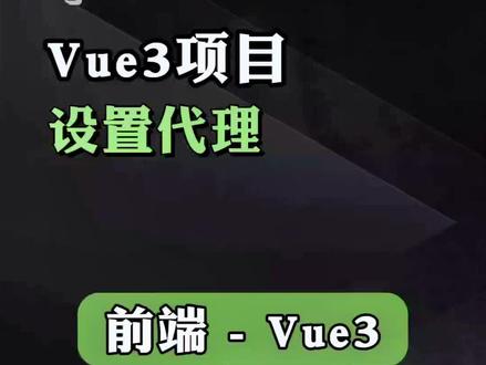第二十二集,前端,vue3,设置代理#前端 #vue3