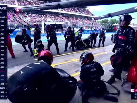 #F1 #赛车 2023 R08 西班牙大奖赛正赛(4) 第10圈:周冠宇想进站UNDERCUT,无奈车队3.7秒昏厥换胎