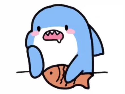 教你画简单又可爱的小鲨鱼🦈#简笔画 #画画 #动画 #可爱