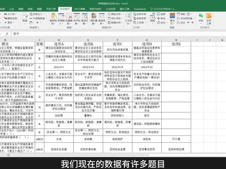 将多选题的答案全部标记成红色,原来还可以这么做,太妙了#excel技巧 #excel表格 #excel零基础入门教程 #office办公技巧 #电脑基础表格教程