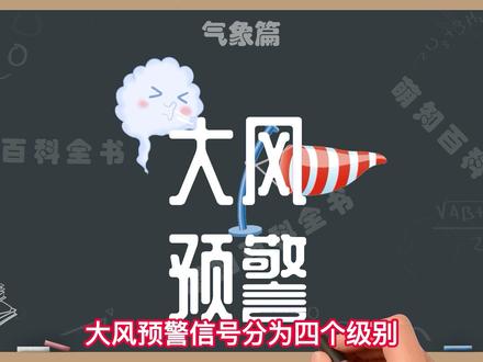 大风预警信号分几个等级分别用什么颜色表示,大风预警划分标准#萌知计划 #涨知识 #大风预警 @DOU+小助手 @抖音青少年 大风防御措施,大风蓝色预警信号,大风黄色预警信号,大风橙色预警信号,大风红色预警信号