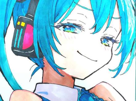初音临摹学习 今天画的是傲娇miku
#抖音同人图鉴 #跟着抖音学画画 #初音绘画 #青年创作者成长计划 #酒精马克笔
