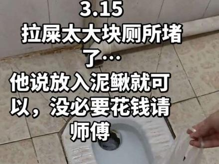 他说抖音说,厕所堵了,泥鳅能通?