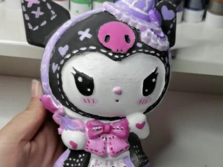 超美库洛米绘画步骤!!和美乐蒂同色系,超适合情侣或闺蜜画!!!#美乐蒂 #石膏娃娃 #当然要一起涂次石膏娃娃 #晒晒你画的石膏娃娃 #库洛米