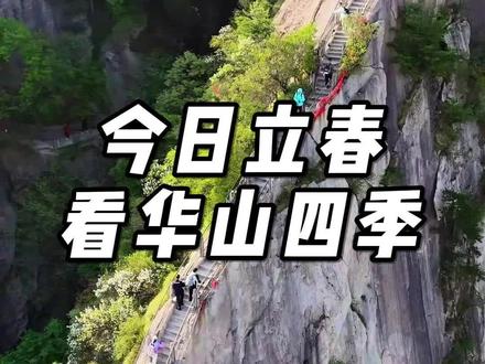 今日立春,华山四季好风光 一季有一季的风景#华山 #华山西峰索道 @华山西峰大索道(太华索道)