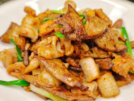 大排档出了名的小炒“香煎猪杂”,在家也能做出饭店的味道#美食 #家常菜 #上热门