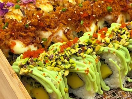 开心果味的寿司,第一次吃就惊艳了 #寿司教程 #开心果寿司 #小敏寿司