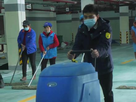 滨湖桃源三万八千平地库清洗!保洁,我们是专业的!#保洁 #滨湖桃源 #车库