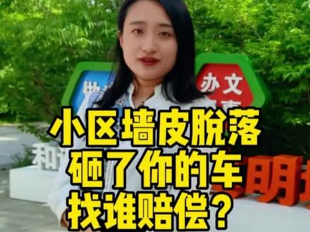 #热门话题🔥 小区墙皮脱落砸了你的车,找谁赔偿?#法律咨询 #每天跟我涨知识 #专业的事交给专业的人 #知识分享