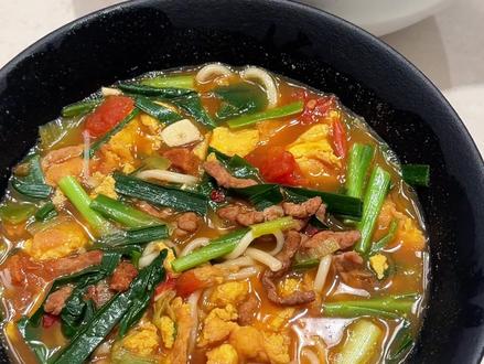 谁会在冬天拒绝一碗热气腾腾的汤面条 #美食 #做饭教程