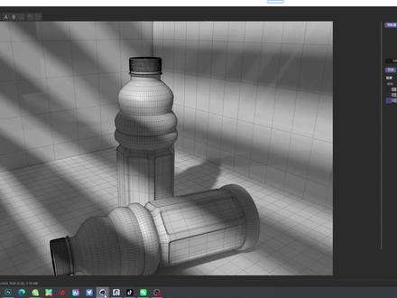 C4D产品建模布线技巧尖叫饮料瓶 #c4d建模