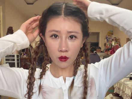 #麻花辫教程 来了来了,过年可以扎漂亮的头发