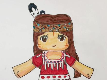 画一个迷你世界的妮妮 #迷你世界 #幼儿绘画启蒙 #美育 #每日一画 #画画 #简笔画 #儿童创意画 #和宝宝一起画画 #亲子@DOU+小助手